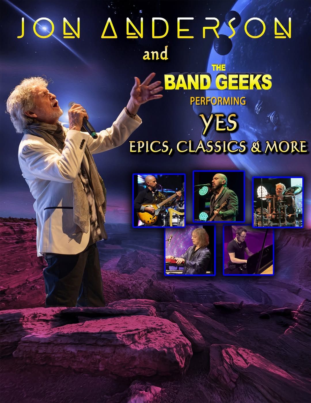 Jon Anderson and the Band Geeks YES Epics, Classics, and More Tour Poster 2026